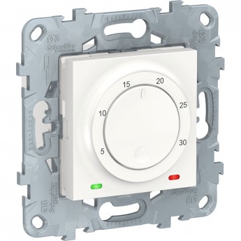 Термостат электронный SCHNEIDER ELECTRIC UNICA NEW, 8А, встроенный термодатчик, белый