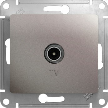 TV розетка SCHNEIDER ELECTRIC GLOSSA проходная 4DB, механизм, ПЛАТИНА