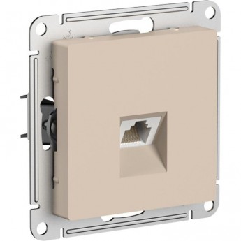 Розетка компьютерная SCHNEIDER ELECTRIC ATLASDESIGN RJ45 кат. 5Е механизм, песочный