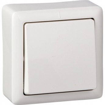 1-клавишный выключатель SCHNEIDER ELECTRIC ХИТ О/У, с изолирующей пластиковой пластиной, 6А, 250В, БЕЛЫЙ. Россия