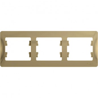 3-постовая рамка SCHNEIDER ELECTRIC GLOSSA, горизонтальная, ТИТАН