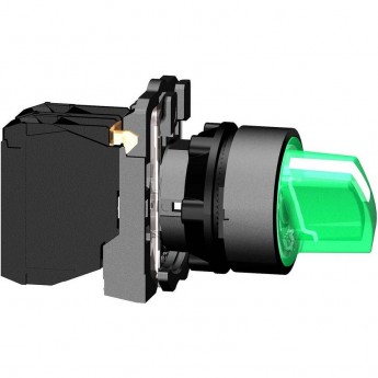 Переключатель SCHNEIDER ELECTRIC HARMONY XB5, 22мм, 24В зеленый с подсветкой