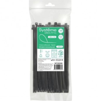 Стяжка кабельная SCHNEIDER ELECTRIC 200х3.6 черный (уп.100шт) Стяжка кабельная SCHNEIDER ELECTRIC 200х3.6 черный (уп.100шт)